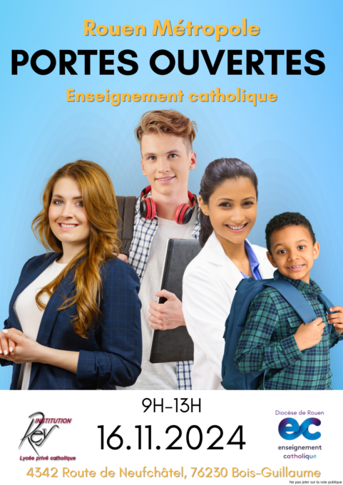 Journées portes ouvertes : samedi 16 novembre de 9h à 13h